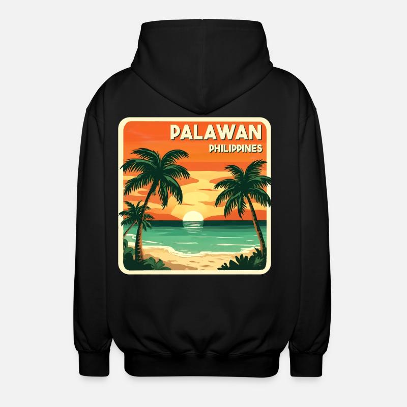 Palawan, Philippines - Veste à capuche unisexe - noir
