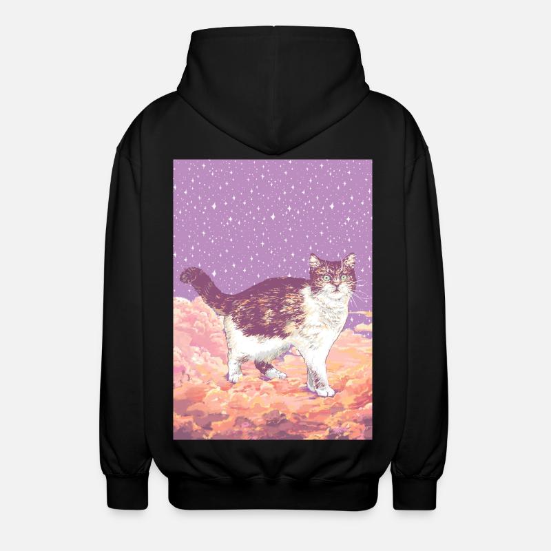 CLOUD CAT - Unisex Hooded Jacket - black