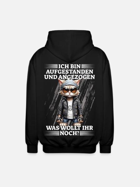 I got up and dressed - Unisex Hooded Jacket - black