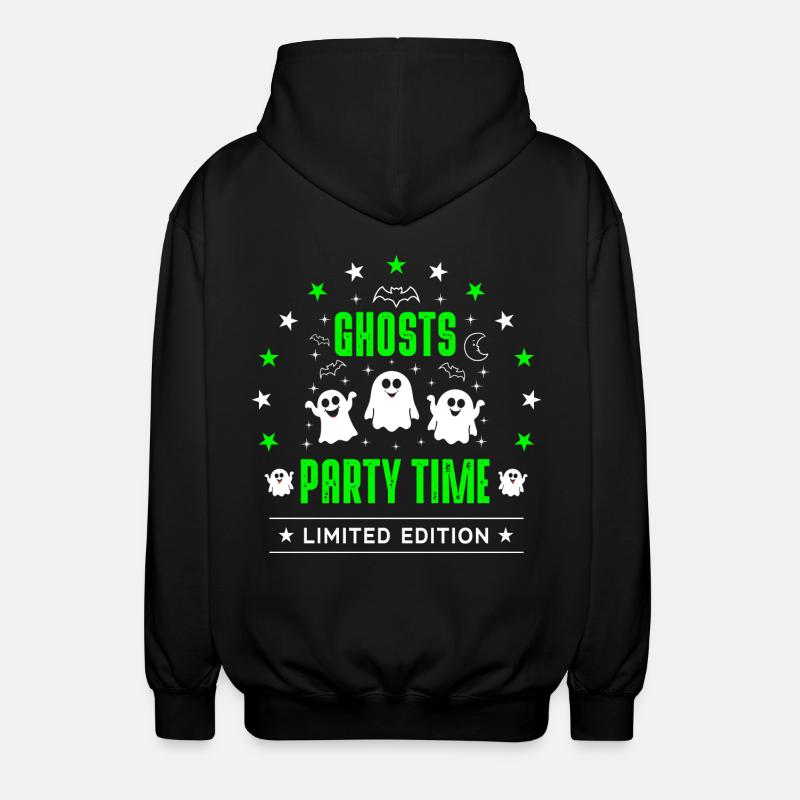 Ghosts - Unisex Hooded Jacket - black