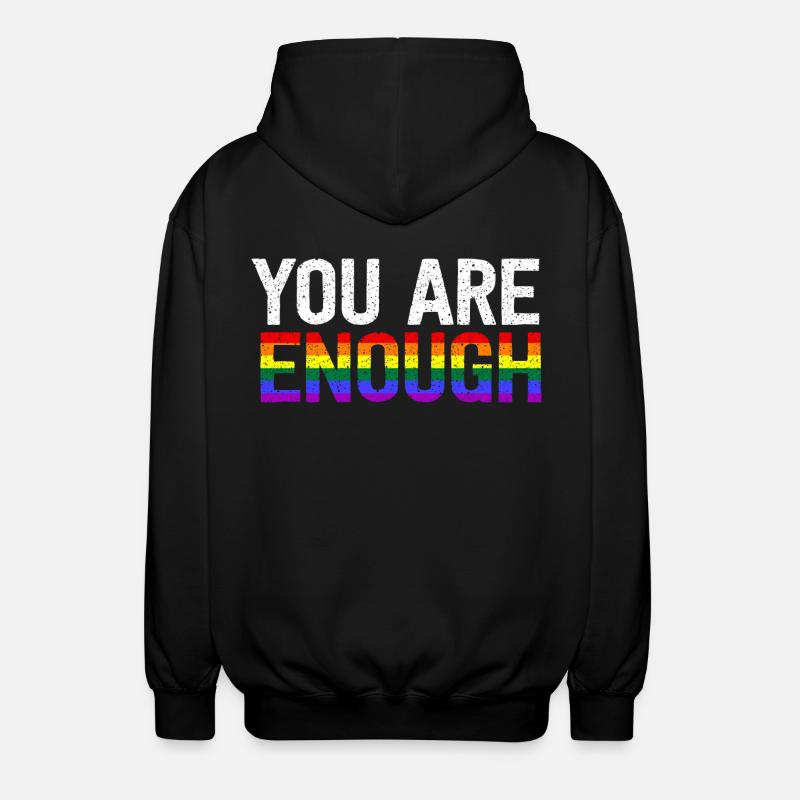 You Are Enough - Unisex Kapuzenjacke - Schwarz