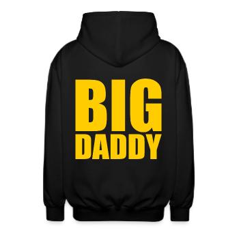 BIG DADDY - Unisex Kapuzenjacke - Schwarz - Hinten - AI Model Male 185 light (185cm)