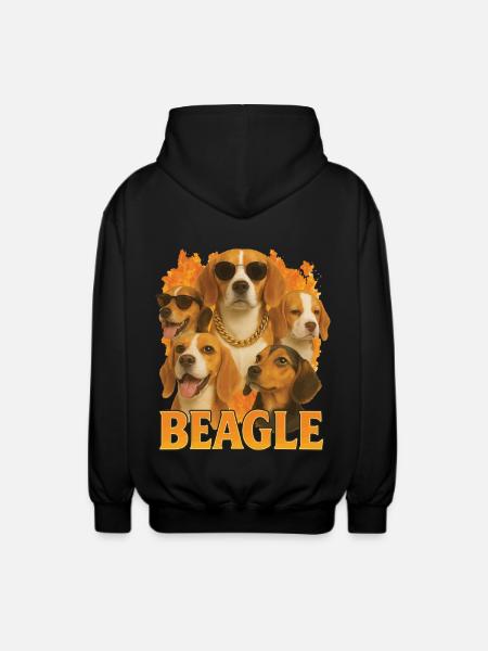 Beagle - Unisex Kapuzenjacke - Schwarz