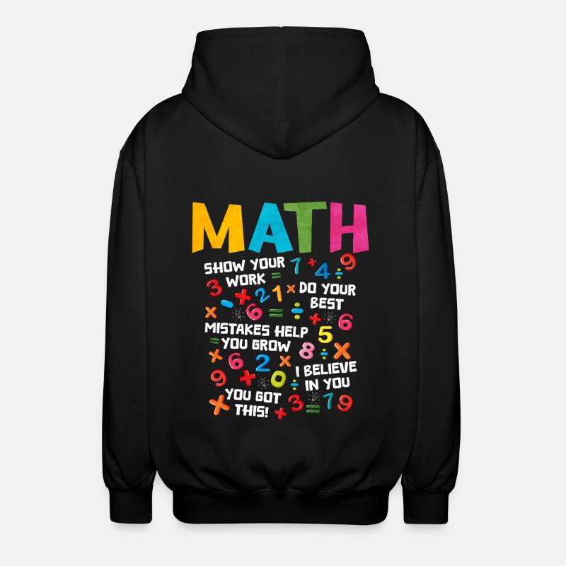 Mathe - Unisex Kapuzenjacke - Schwarz