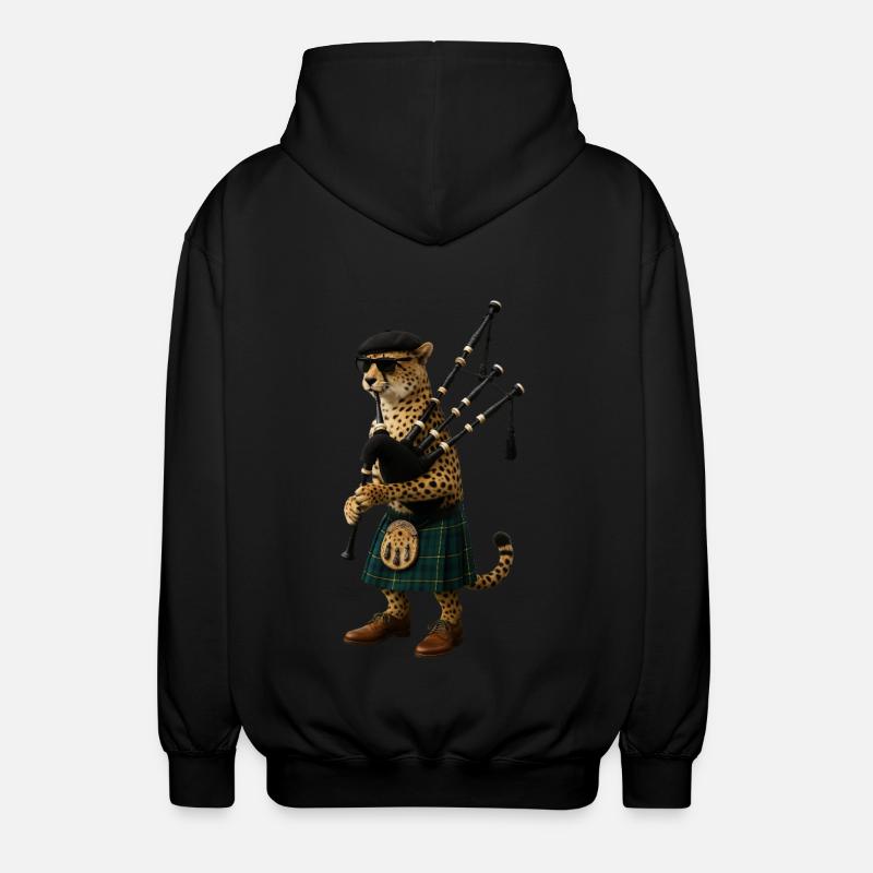 Gepard Dudelsack - Unisex Kapuzenjacke - Schwarz