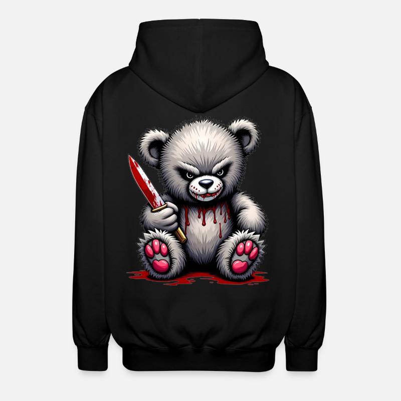 Horror Teddy - Unisex Kapuzenjacke - Schwarz