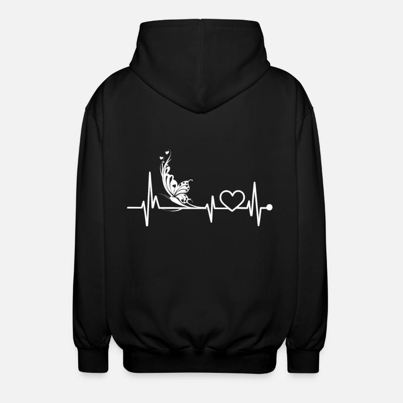 Papillon - Veste à capuche unisexe - noir