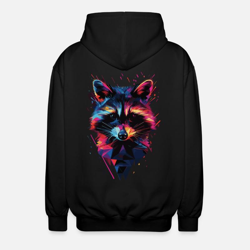 Waschbär - Unisex Kapuzenjacke - Schwarz