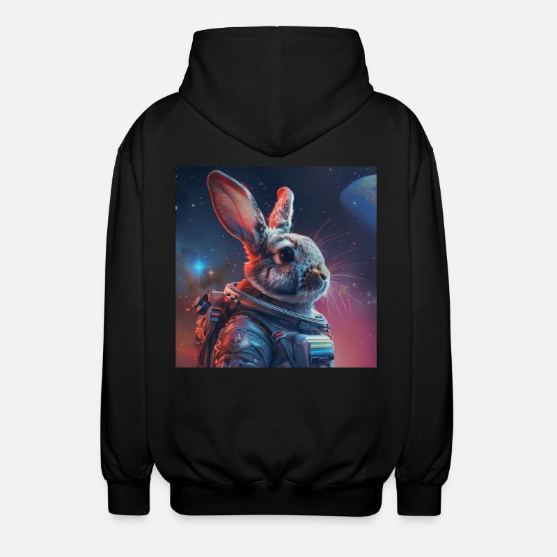 Rabbit - Unisex Hooded Jacket - black