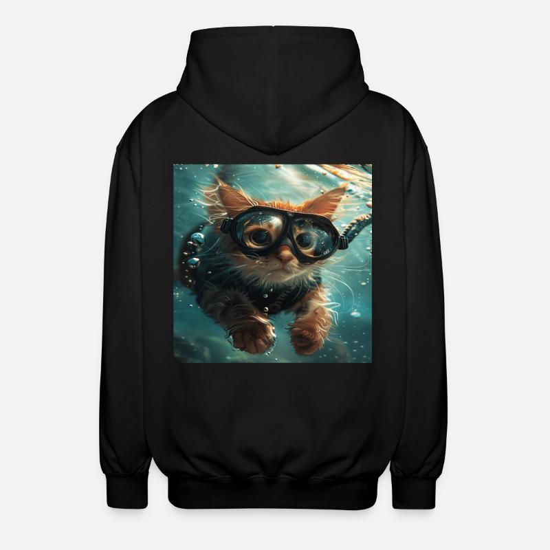 Chat - Veste à capuche unisexe - noir