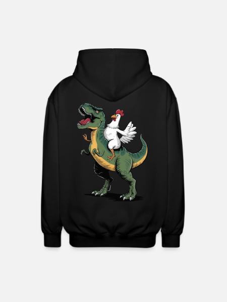 Chicken - Unisex Hooded Jacket - black