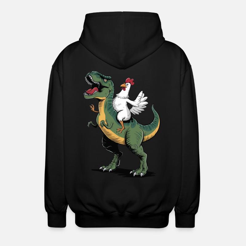 Huhn - Unisex Kapuzenjacke - Schwarz