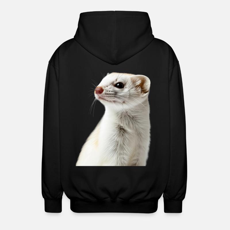 Hermelin - Unisex Kapuzenjacke - Schwarz