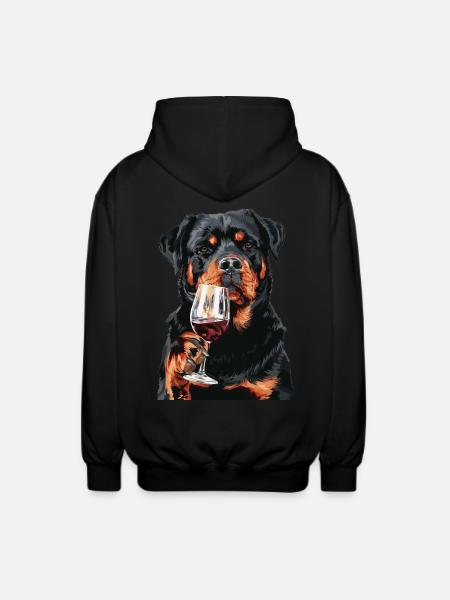 Rottweiler - Unisex Hooded Jacket - black