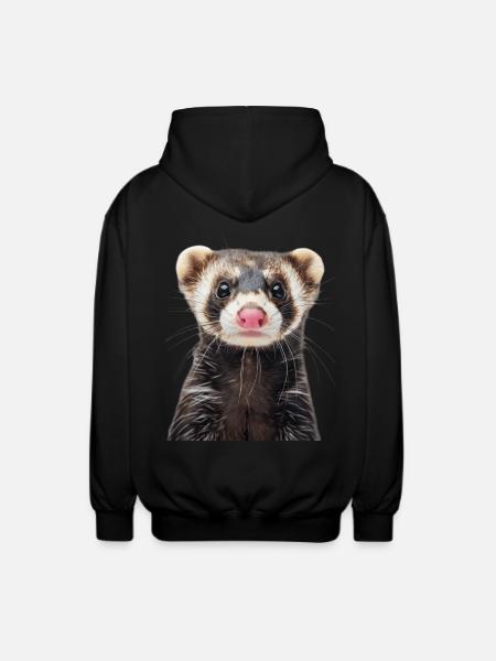 Frettchen - Unisex Kapuzenjacke - Schwarz
