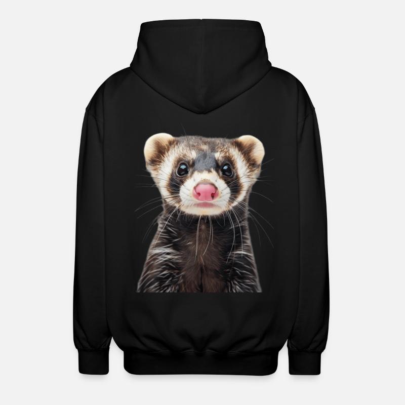 Frettchen - Unisex Kapuzenjacke - Schwarz