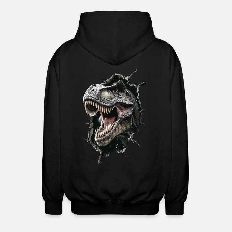 Dinosaurier - Unisex Kapuzenjacke - Schwarz