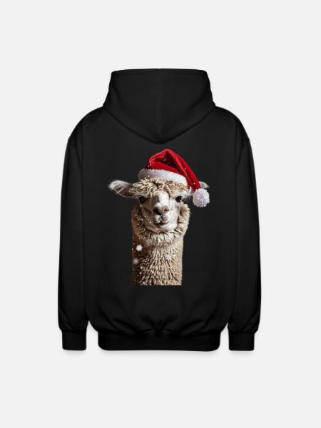 Alpaka - Unisex Kapuzenjacke - Schwarz