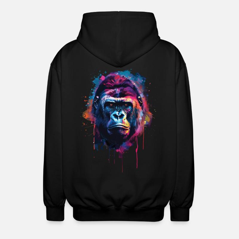 Gorille - Veste à capuche unisexe - noir