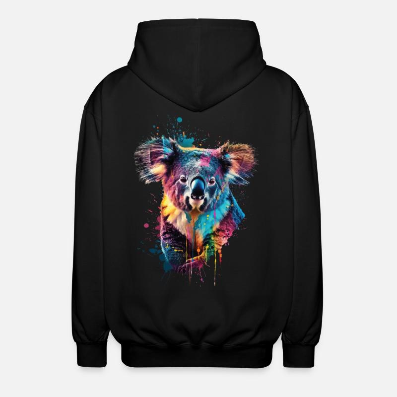 Koala - Unisex Hooded Jacket - black
