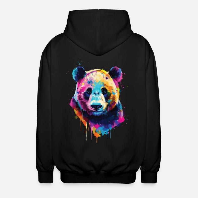 Panda - Veste à capuche unisexe - noir