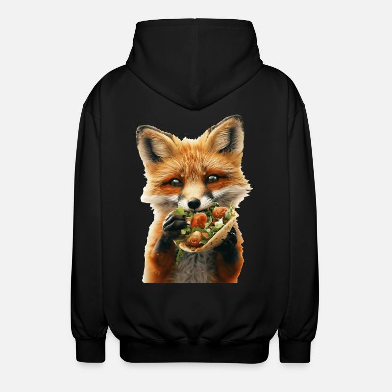 Fox - Unisex Hooded Jacket - black