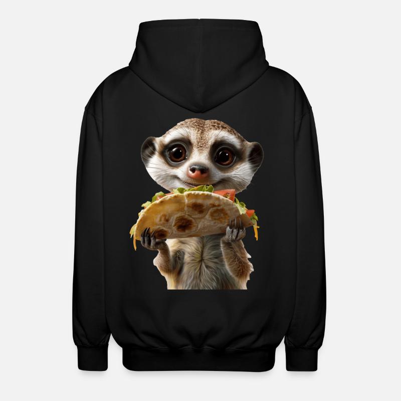 Erdmännchen - Unisex Kapuzenjacke - Schwarz