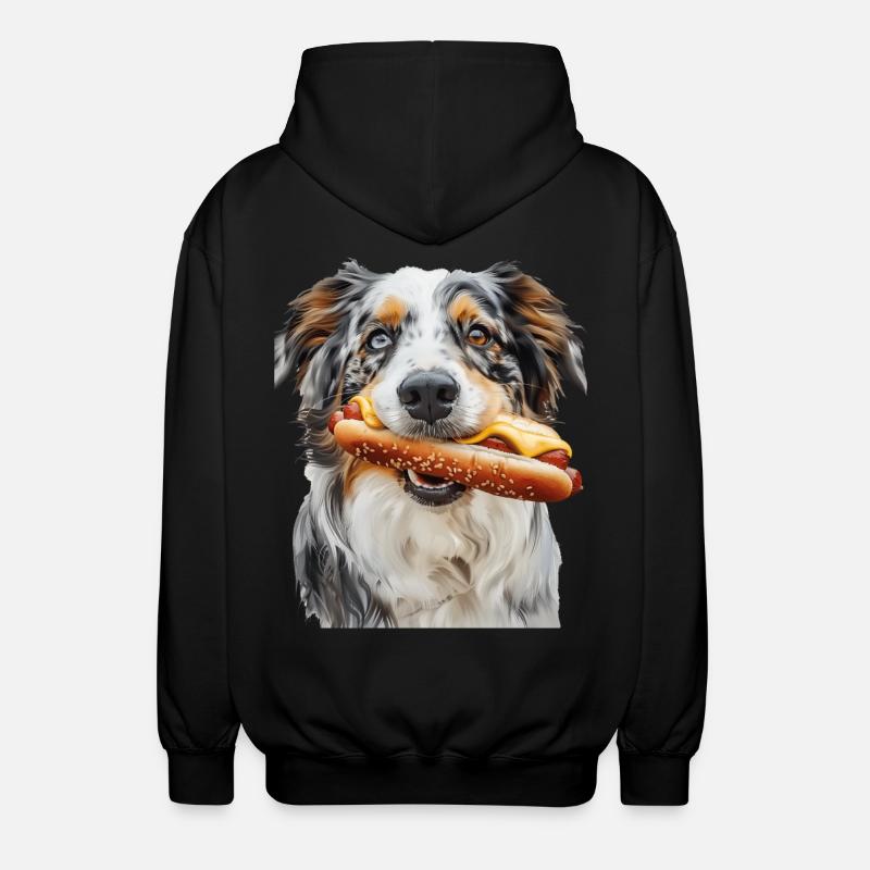 Australian Shepherd - Unisex Hooded Jacket - black