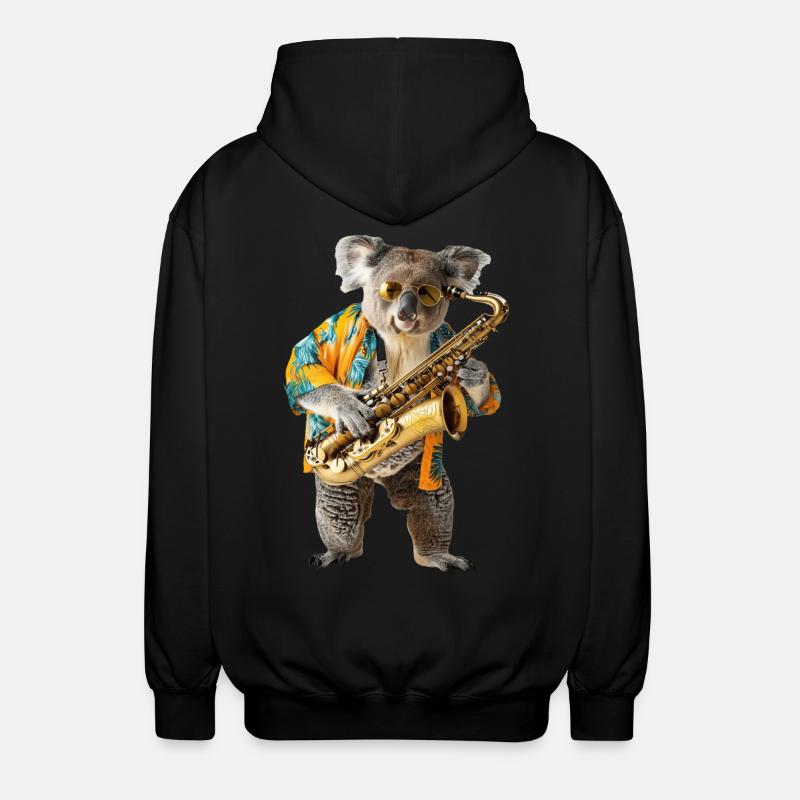 Koala Saxophone - Veste à capuche unisexe - noir