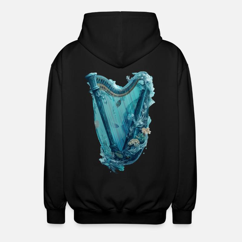 Harpe à poisson - Veste à capuche unisexe - noir