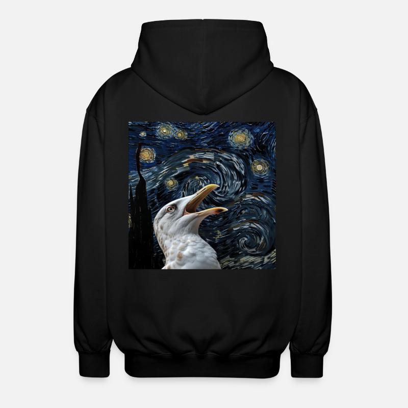 Möwe - Unisex Kapuzenjacke - Schwarz
