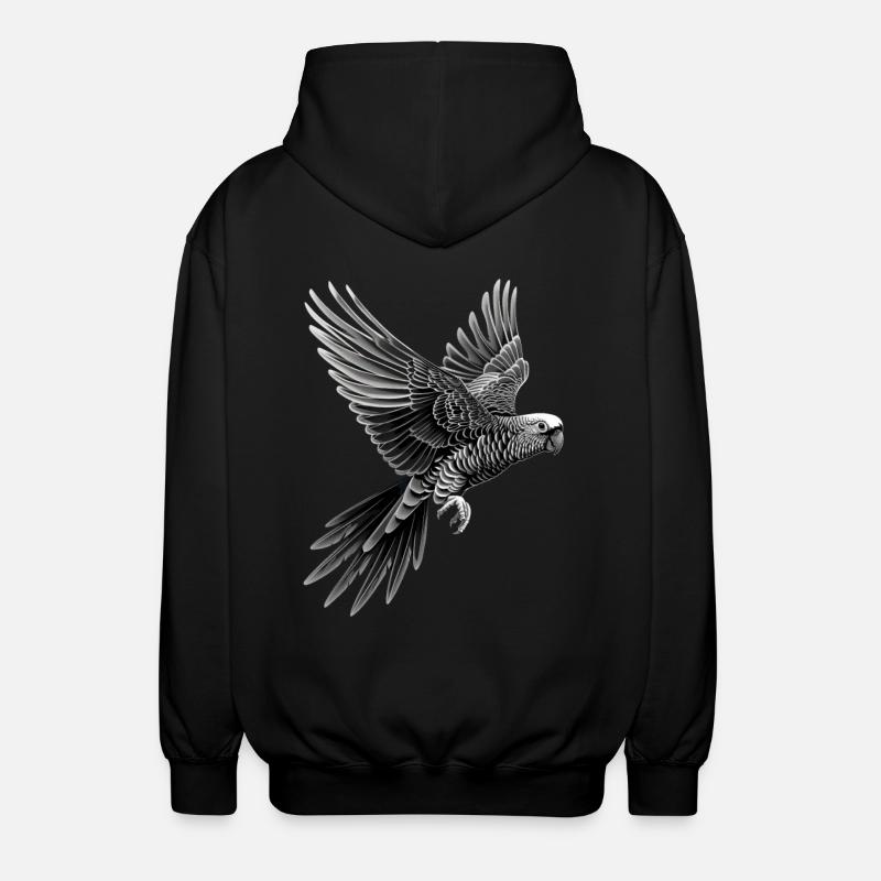 Sittiche - Unisex Kapuzenjacke - Schwarz
