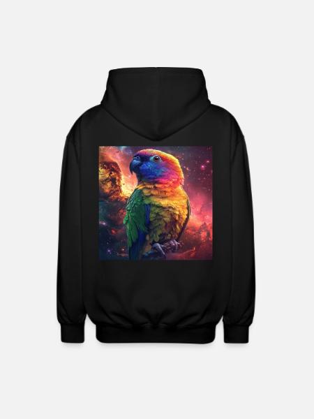 Sittiche - Unisex Kapuzenjacke - Schwarz