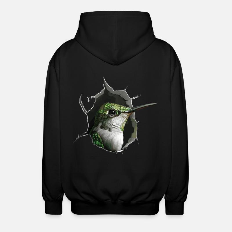 Kolibri - Unisex Kapuzenjacke - Schwarz