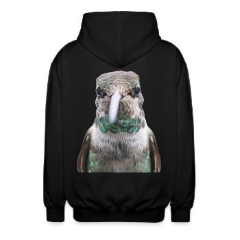 Kolibri - Unisex Kapuzenjacke - Schwarz - Hinten - AI Model Male 185 light (185cm)