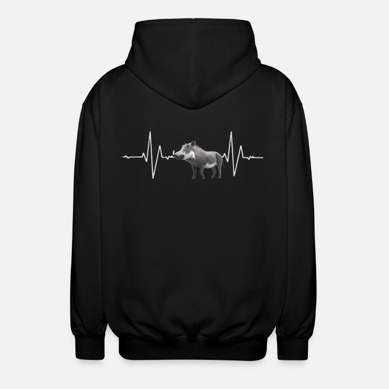 Warzenschwein - Unisex Kapuzenjacke - Schwarz