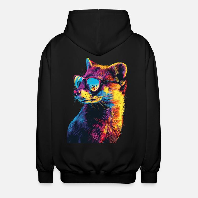 Hermelin - Unisex Kapuzenjacke - Schwarz