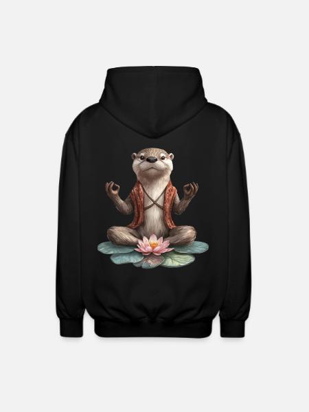 Otter - Unisex Kapuzenjacke - Schwarz