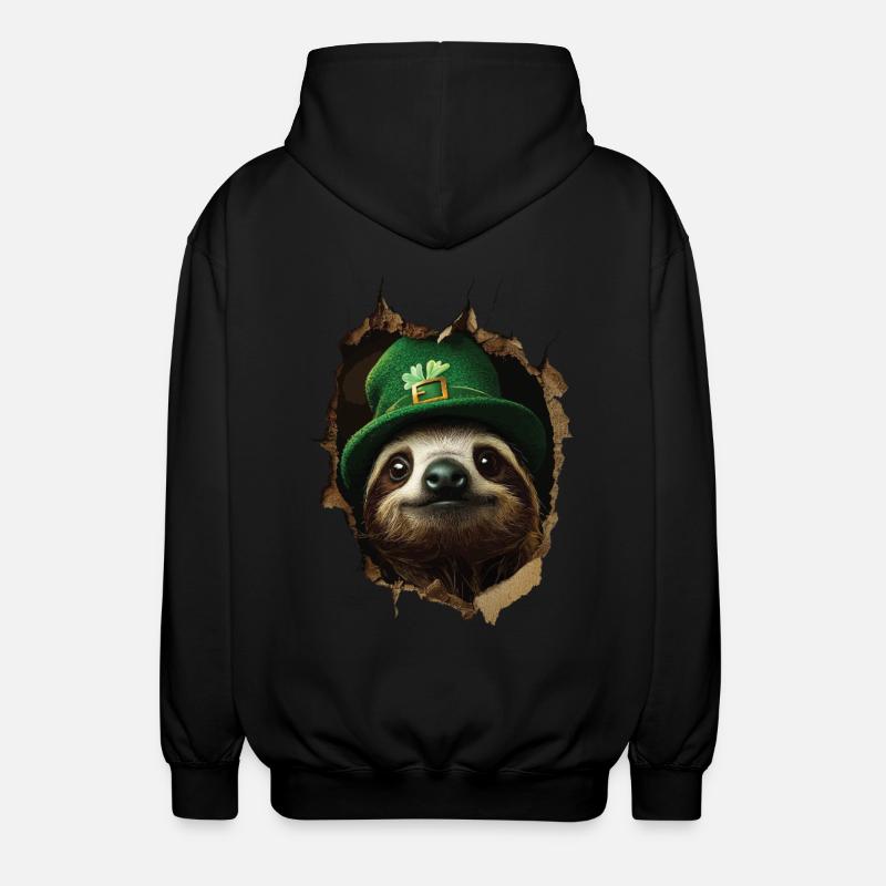 St. Patrick Faultier - Unisex Kapuzenjacke - Schwarz