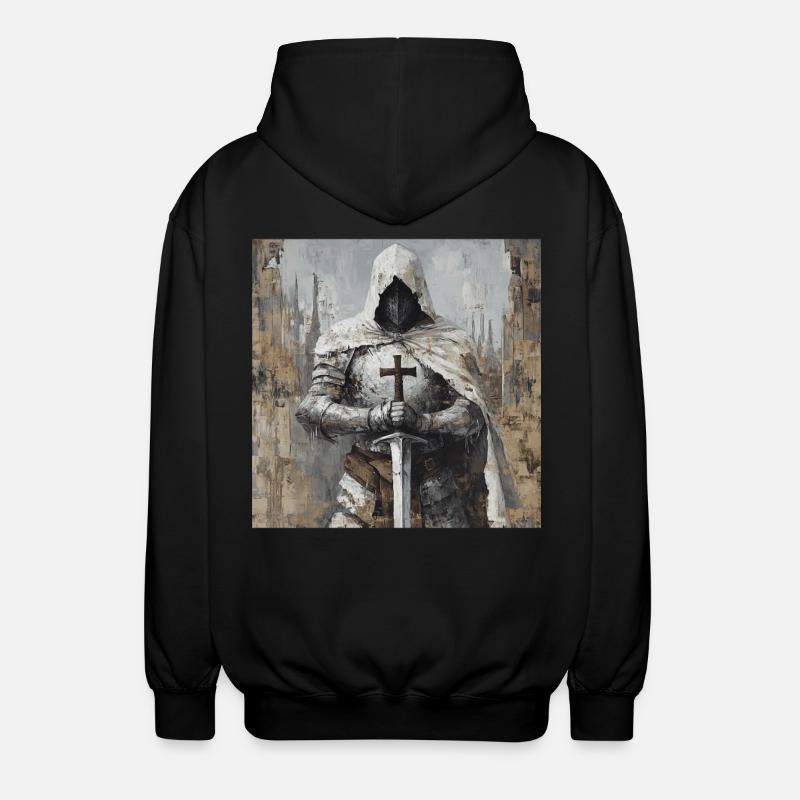 Soldat Krieger - Unisex Kapuzenjacke - Schwarz