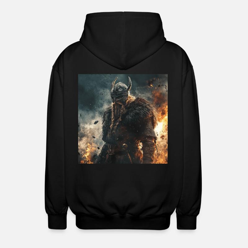 Wikinger - Unisex Kapuzenjacke - Schwarz