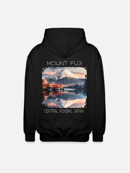 Berg Fuji - Unisex Kapuzenjacke - Schwarz