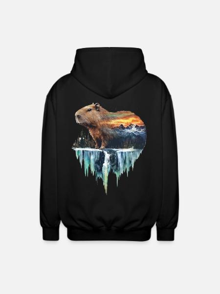 Wasserschwein - Unisex Kapuzenjacke - Schwarz