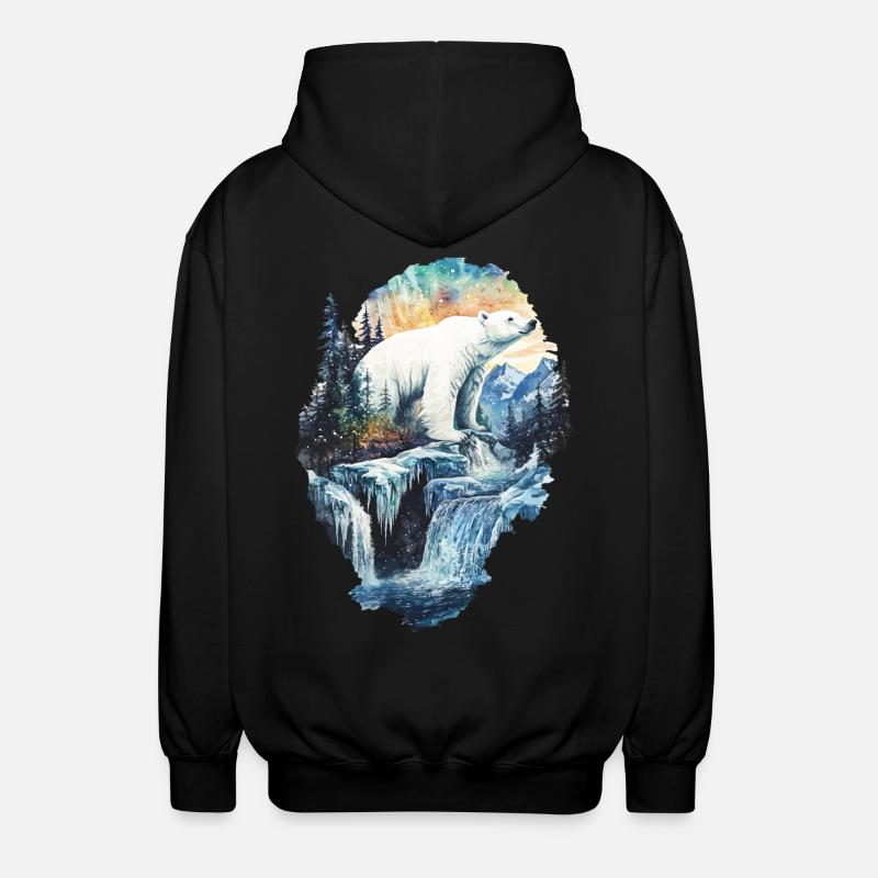 Eisbär - Unisex Kapuzenjacke - Schwarz