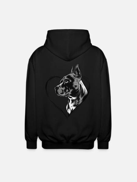 Amerikanischer Pitbull Terrier - Unisex Kapuzenjacke - Schwarz