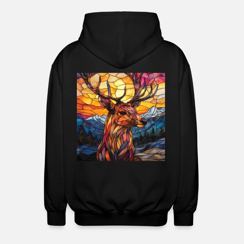 Reh - Unisex Kapuzenjacke - Schwarz