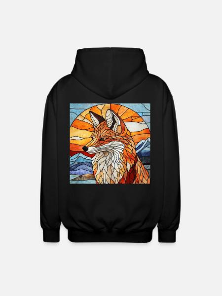 Fuchs - Unisex Kapuzenjacke - Schwarz