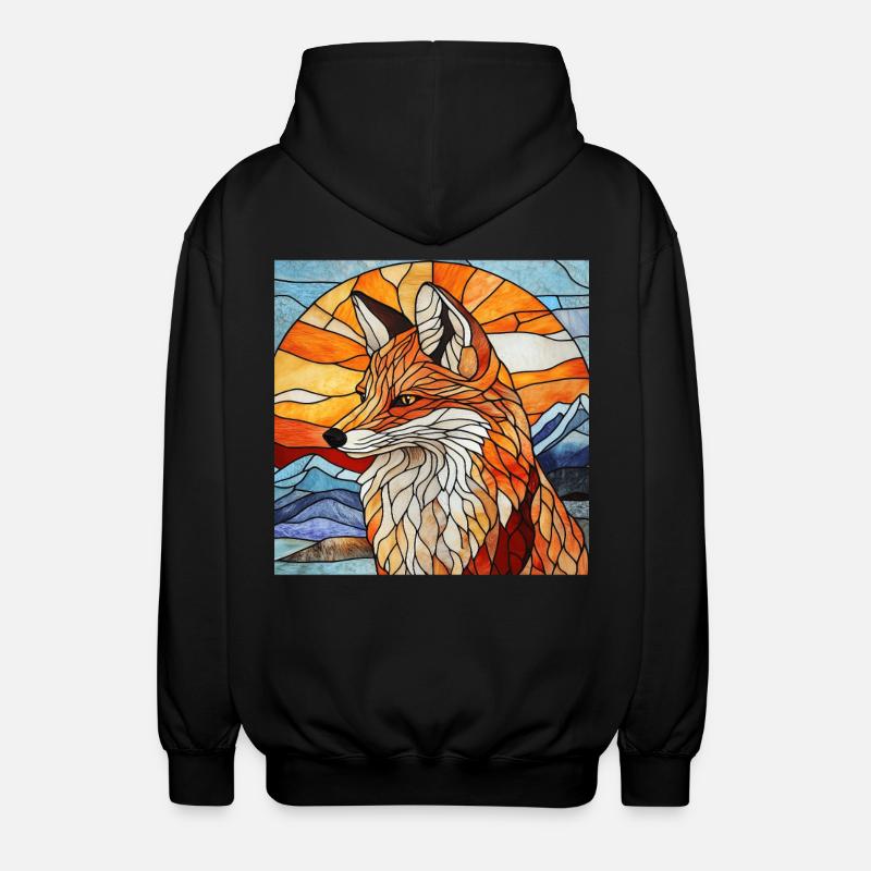 Fuchs - Unisex Kapuzenjacke - Schwarz