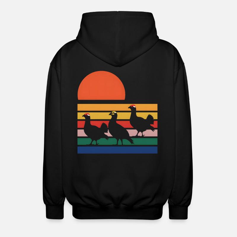 Auerhahn - Unisex Kapuzenjacke - Schwarz