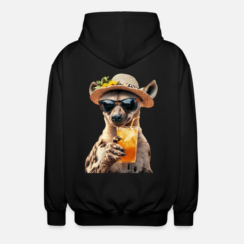 Hyäne - Unisex Kapuzenjacke - Schwarz
